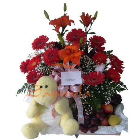 Lirios, Gerberas, Peluche