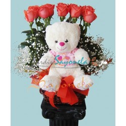 Rosas con Peluche