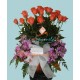 Rosas Salmón y Orquídeas Hawaianas