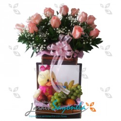 Rosas Peluche y Frutas