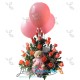24 rosas peluche y bombas