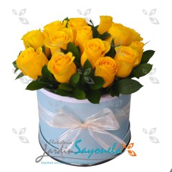 Caja de rosas Amarillas