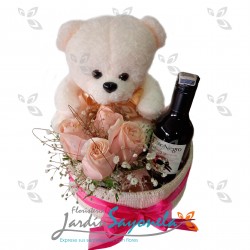 Peluche Rosas y Vino