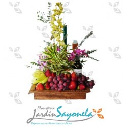 Orquideas, Frutas y Vino Tinto