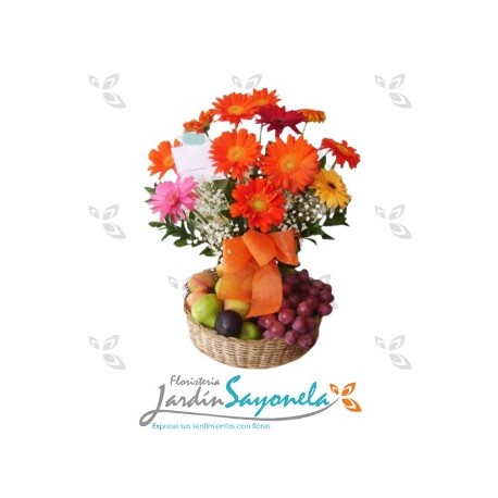 Gerberas y Frutas