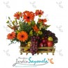 Gerberas, Lirios y Frutas